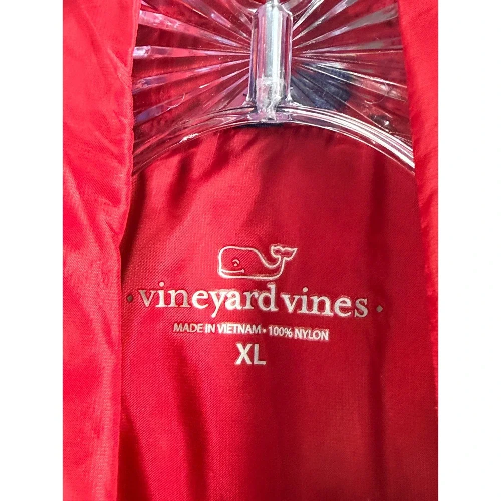 Vineyard Vines Puffer Vest 3O6001 Boys XL Red Quilted Full Zip Excellent